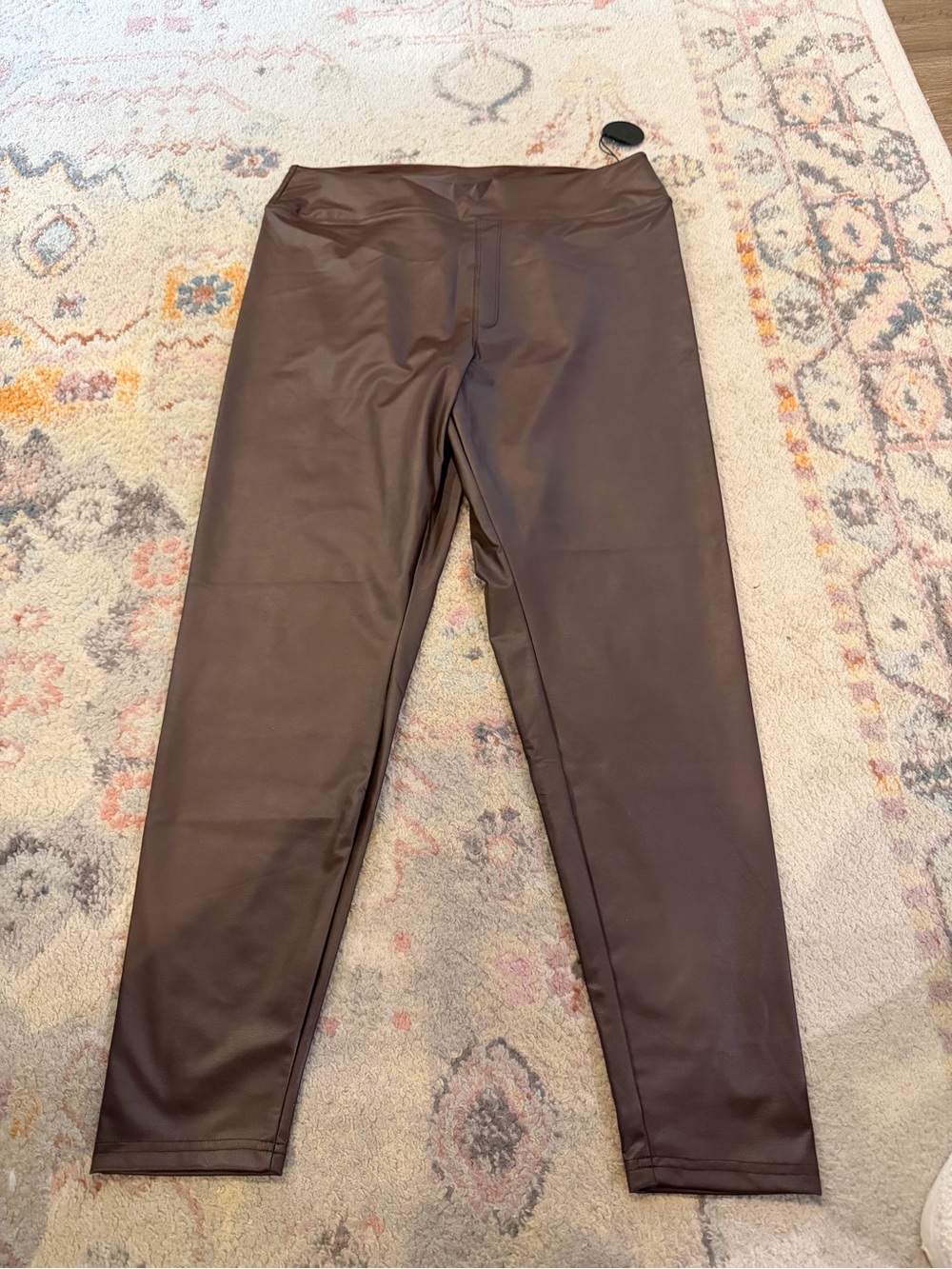 Offline Faux Leather Leggings in Dark Brown